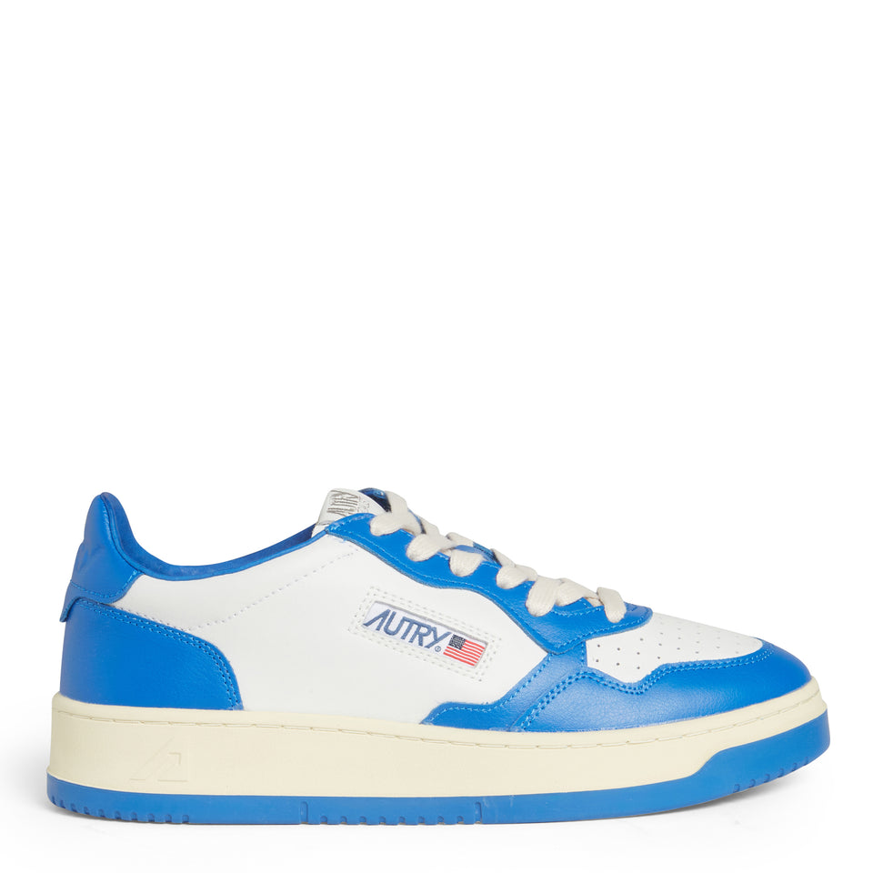 Blue and white leather ''Medalist Low'' sneakers
