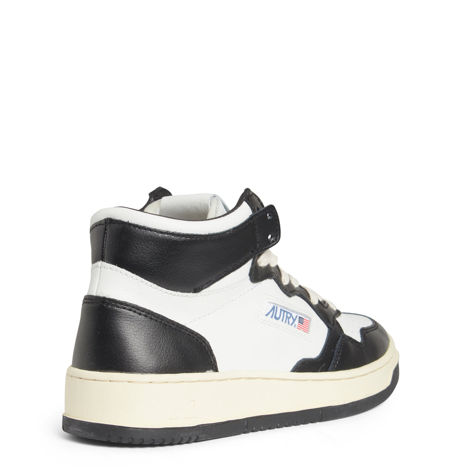 Black and white leather ''Medalist Mid'' sneakers
