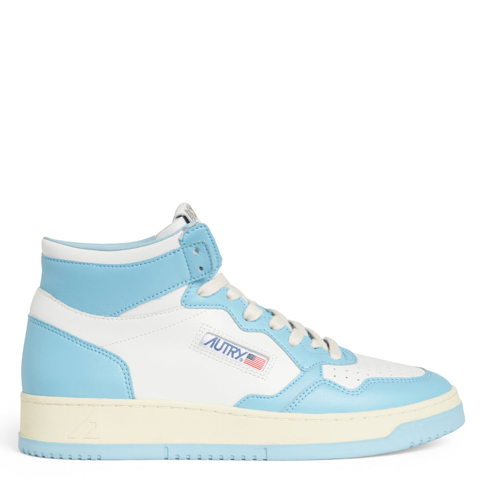 Blue and white leather ''Medalist Mid'' sneakers
