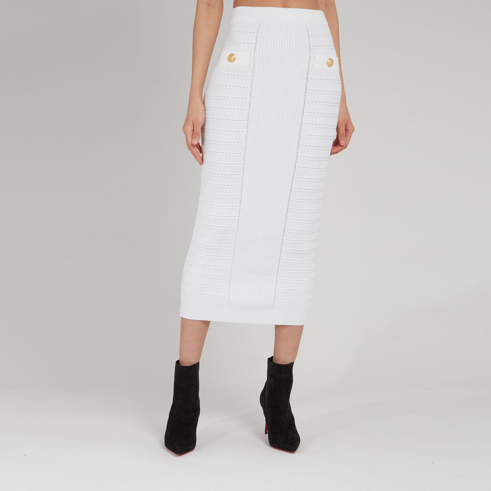White knit skirt