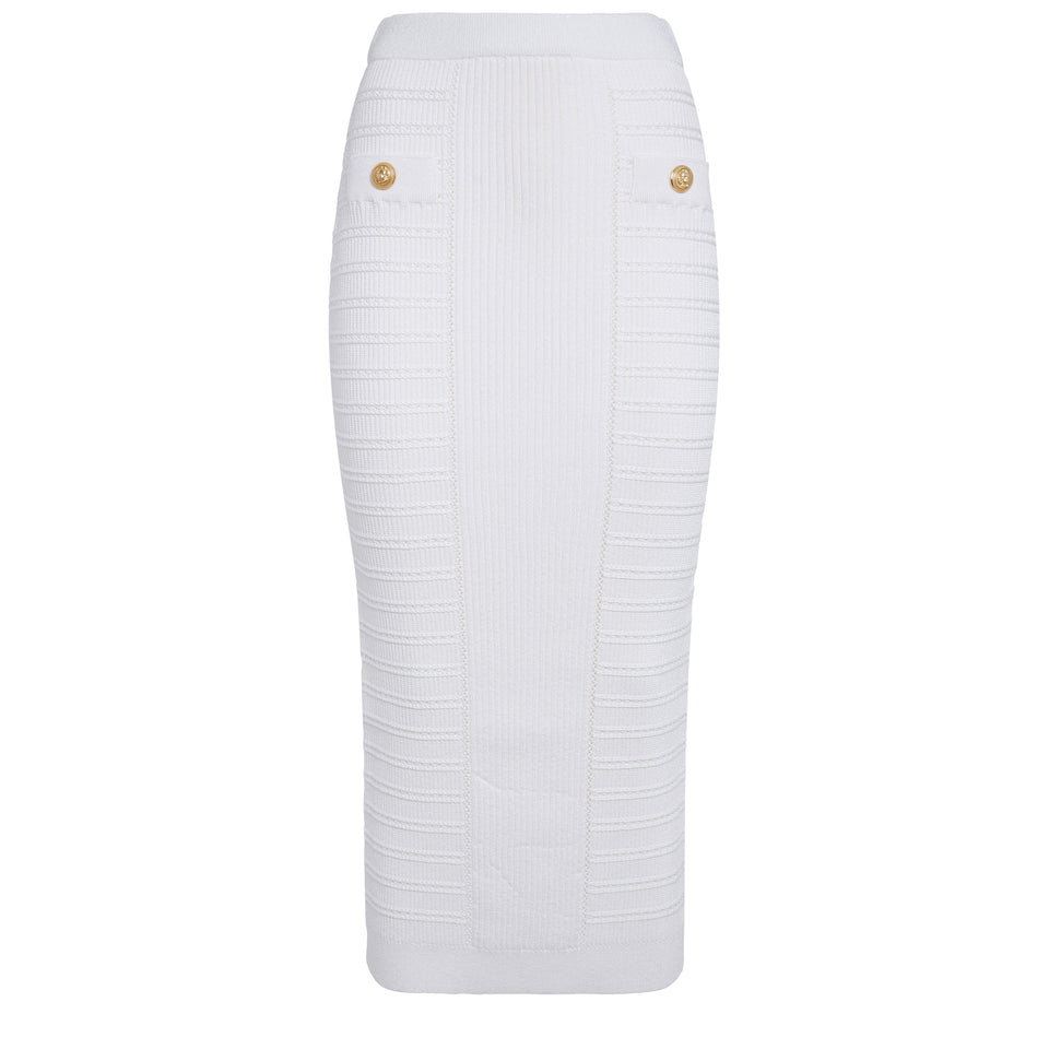 White knit skirt