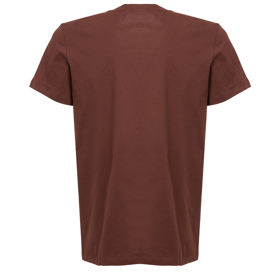 T-shirt in cotone marrone