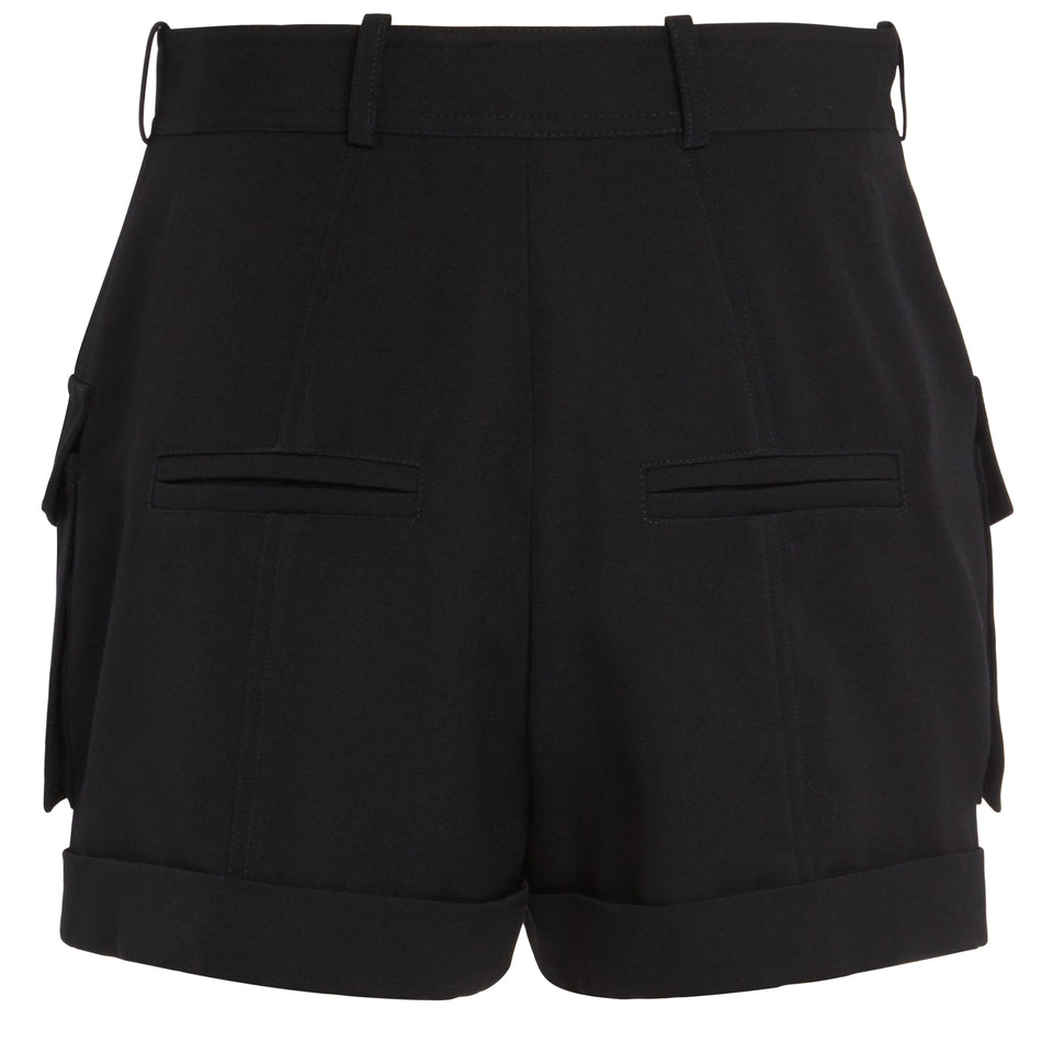 Shorts in lana neri