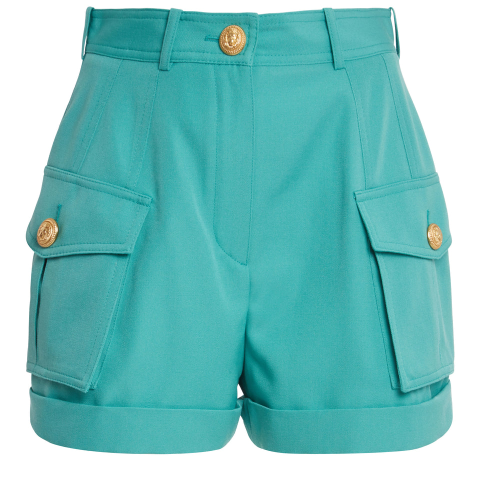 Shorts in lana verdi