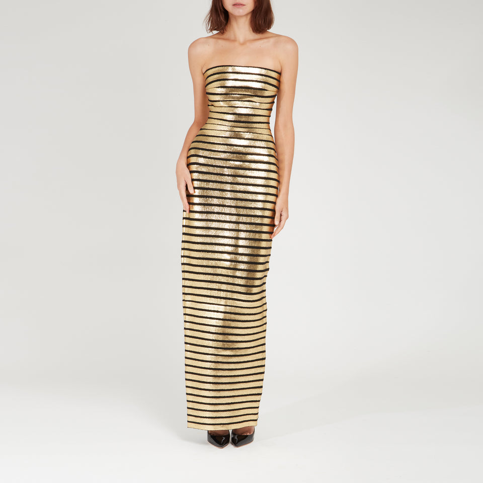 Gold fabric dress