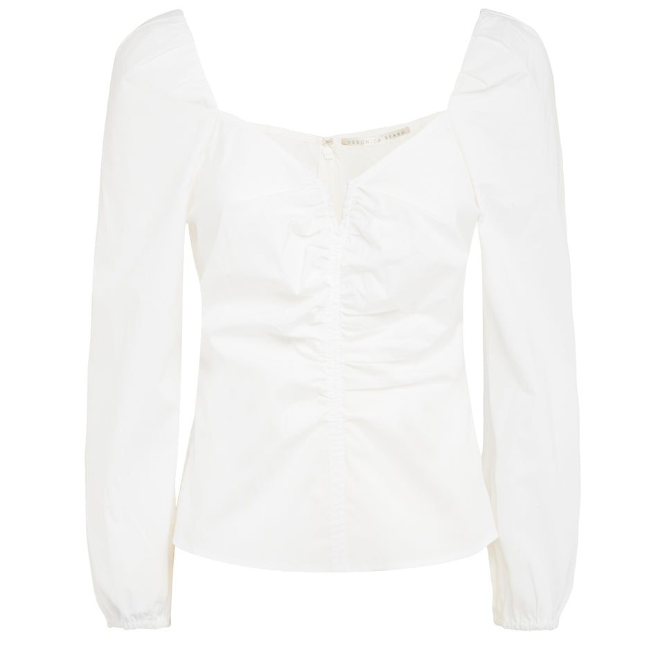 Top in cotone bianco