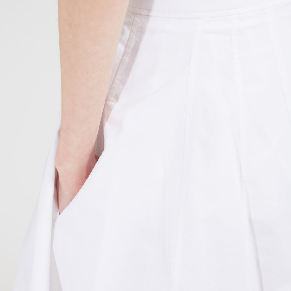 White cotton long skirt