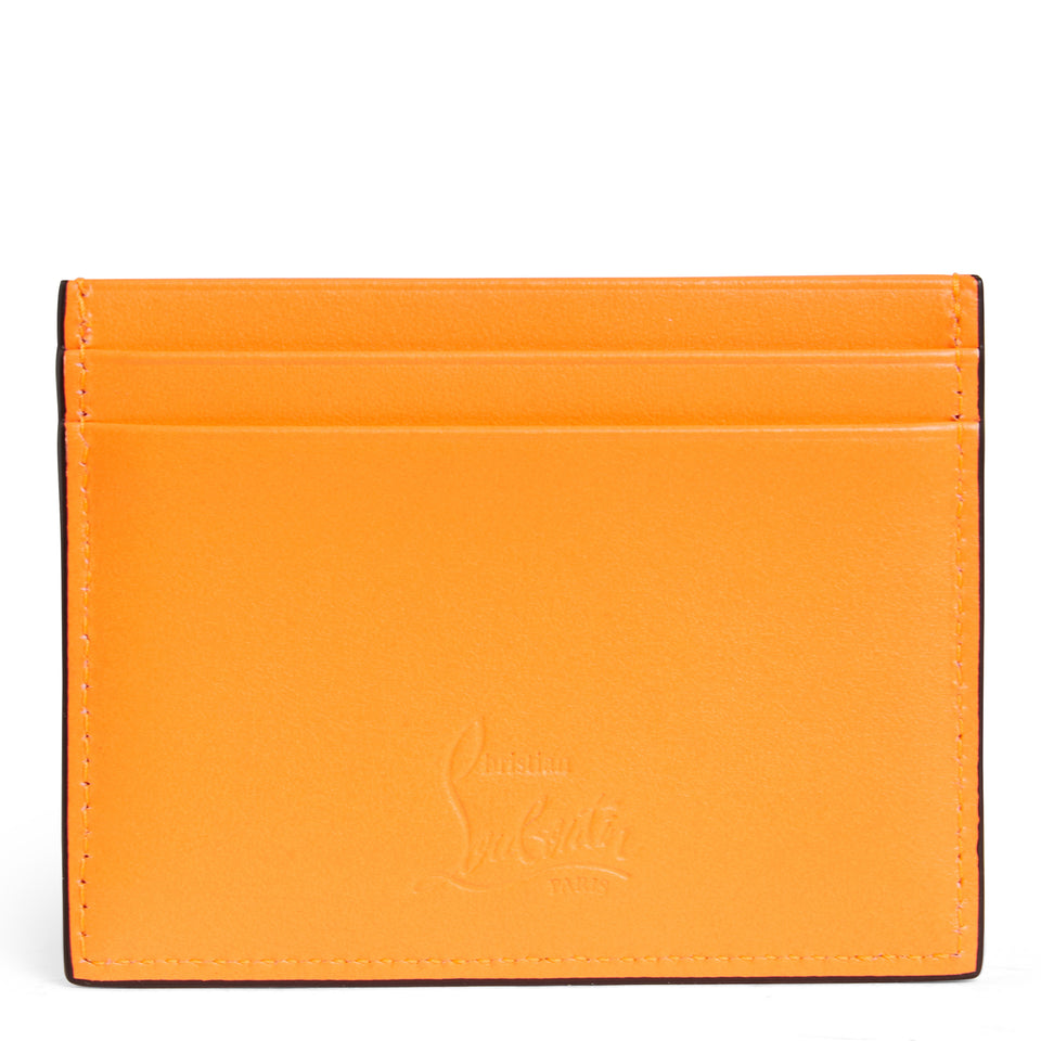 Orange leather ''Kios'' card holder