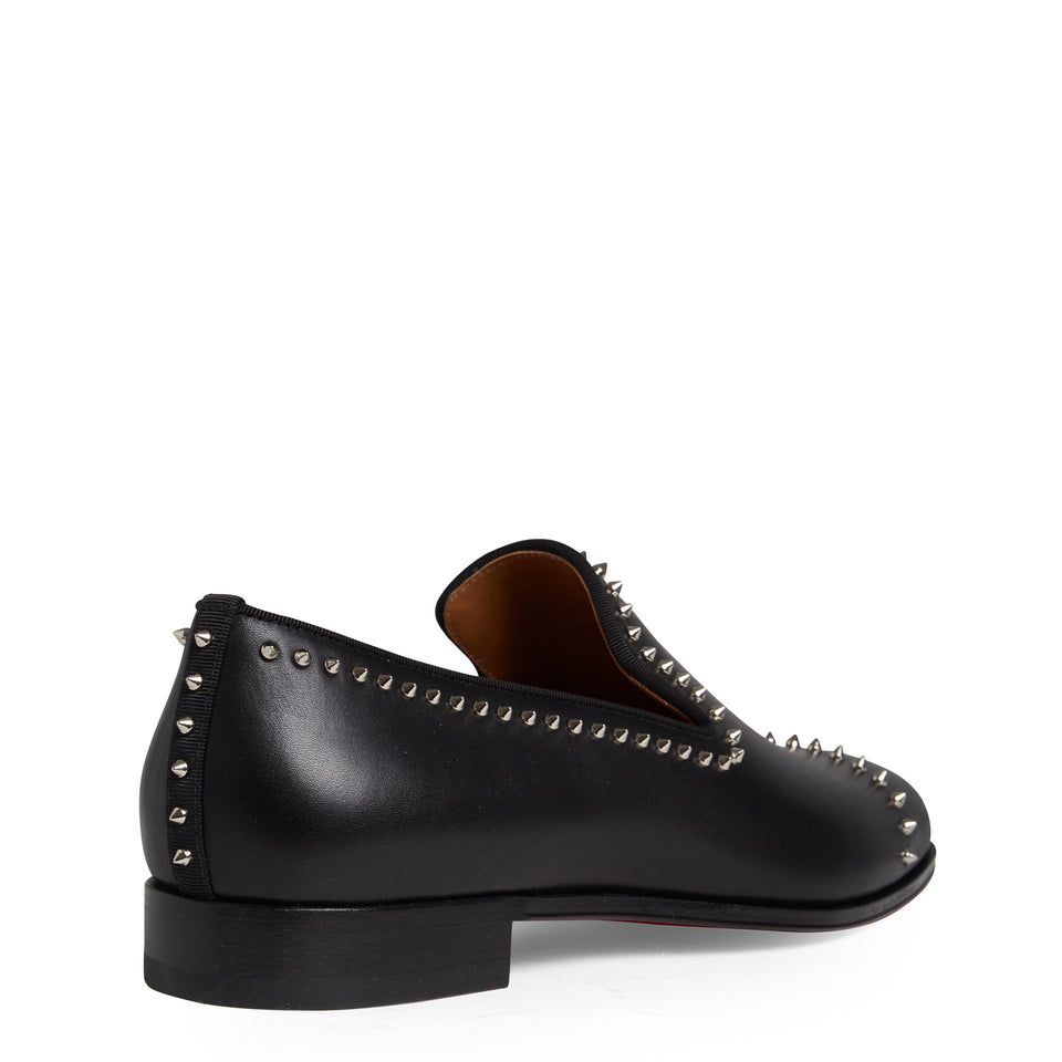 Black leather ''Dandy Cloo'' loafer