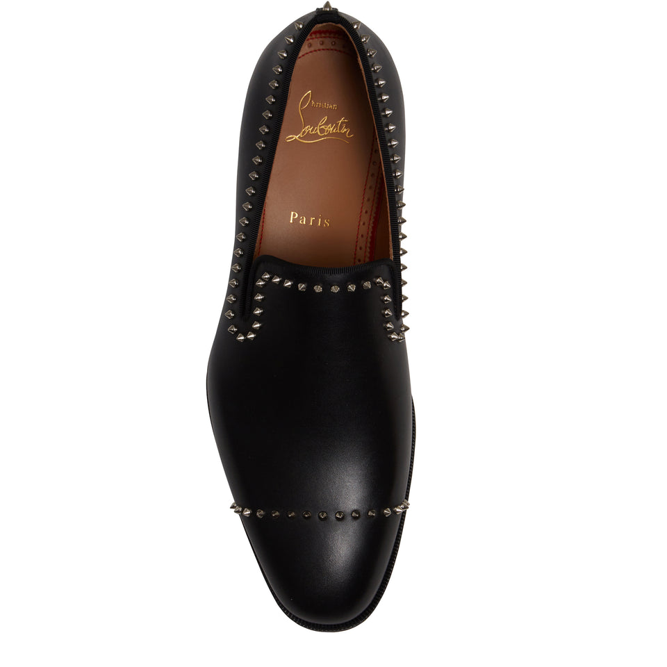 Black leather ''Dandy Cloo'' loafer