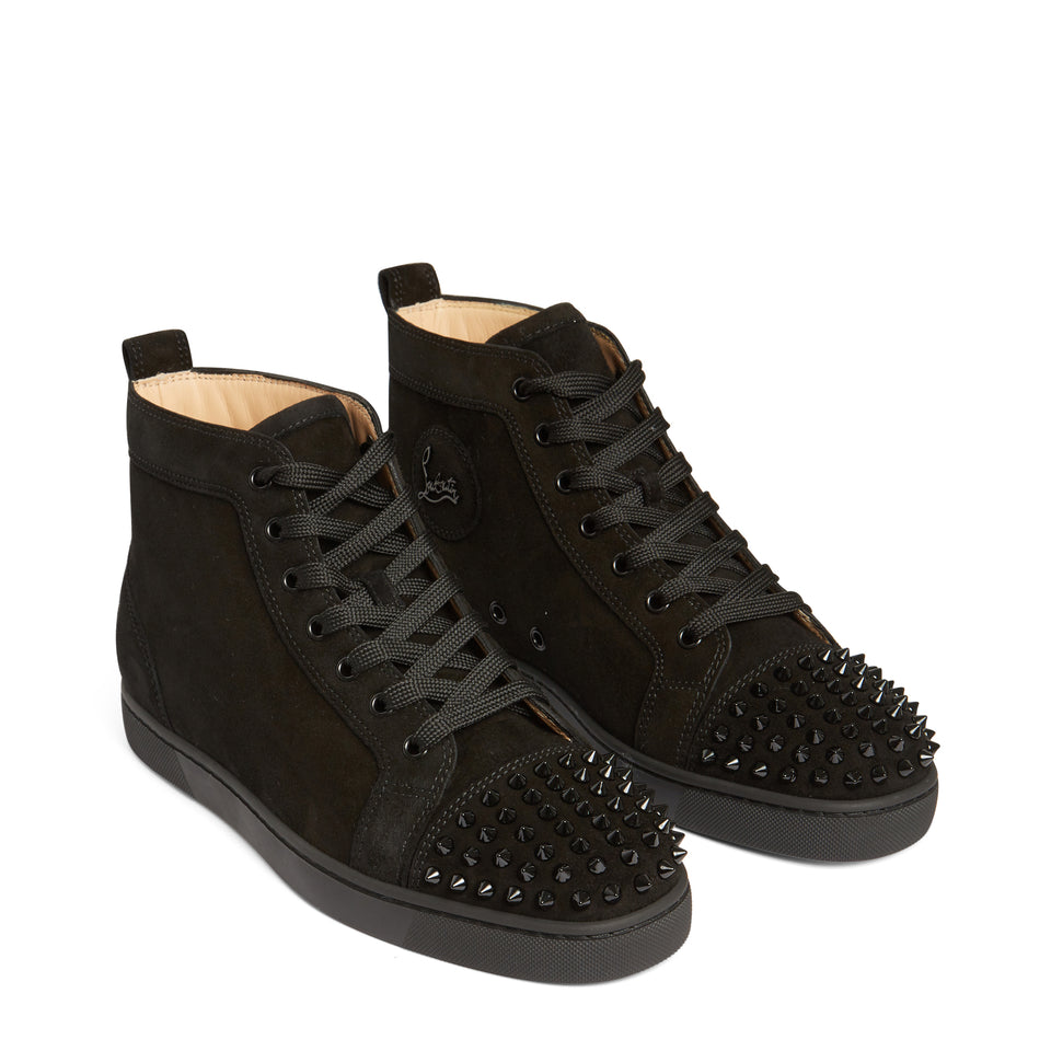 Sneakers "Lou Spikes" in suede nera