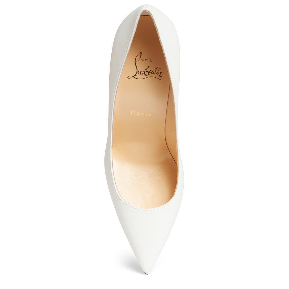 White leather "Kate 100" pumps