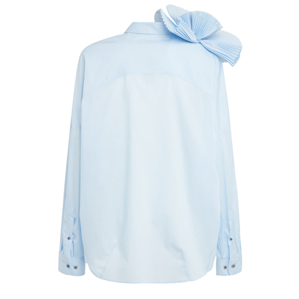 Light blue fabric oversize shirt