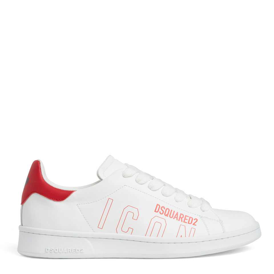 White leather ''Boxer'' sneakers