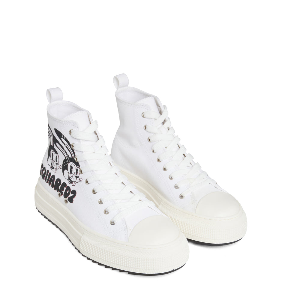 White cotton ''Berlin'' sneakers