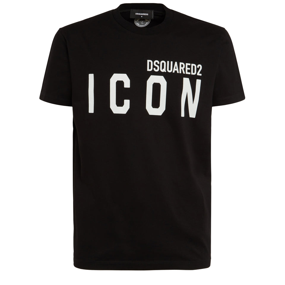 T-shirt ''Icon'' in cotone nera