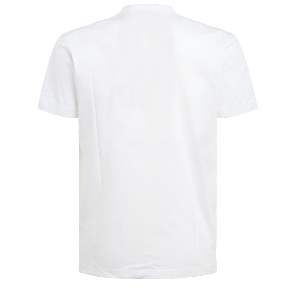 White cotton ''Maple Leaf'' T-shirt