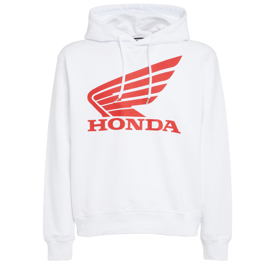 Felpa ''Honda Cool'' in cotone bianca