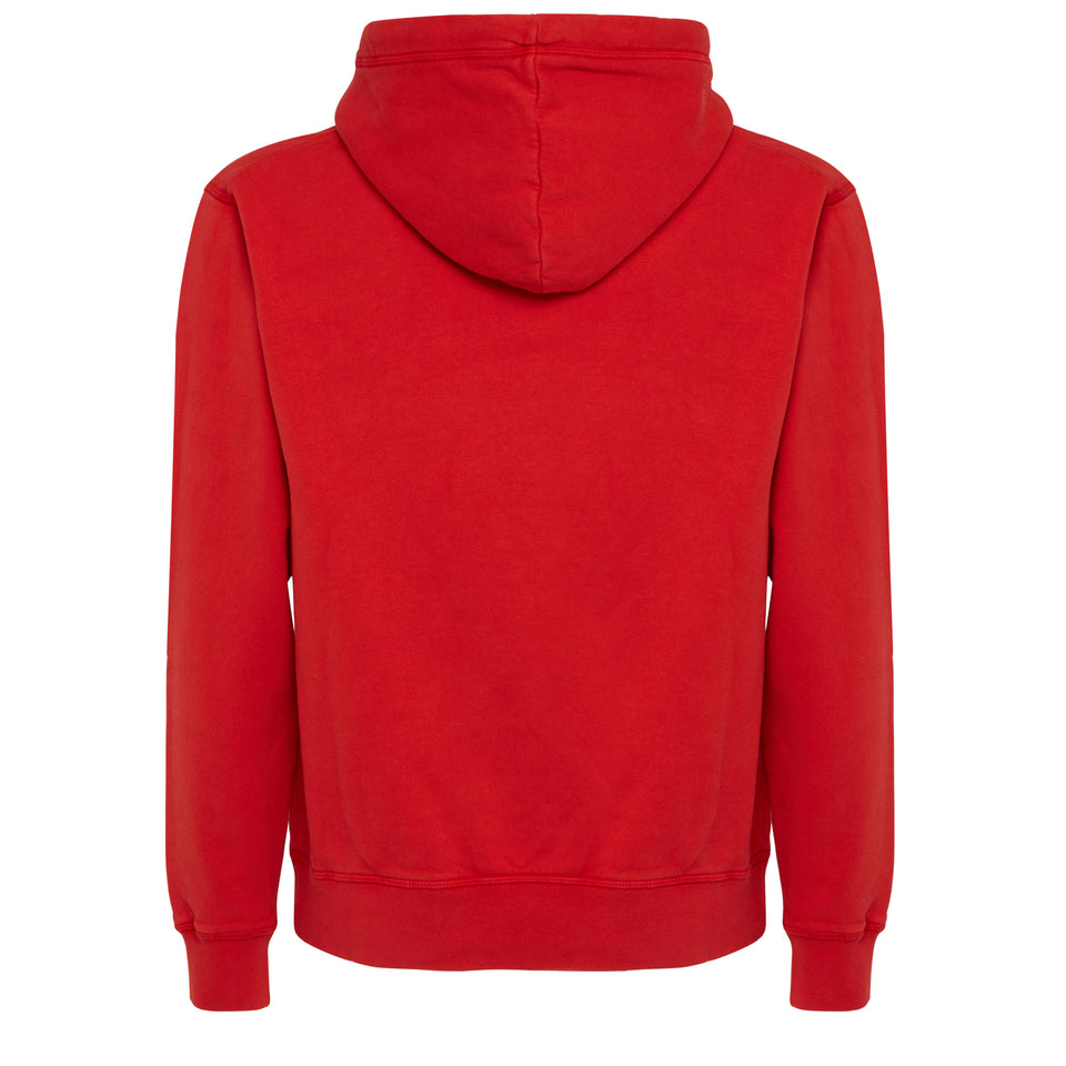 Red cotton sweatshirt