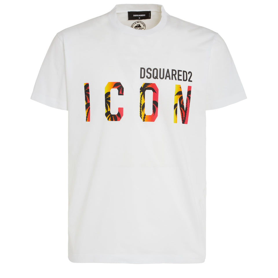White cotton ''Icon'' T-shirt