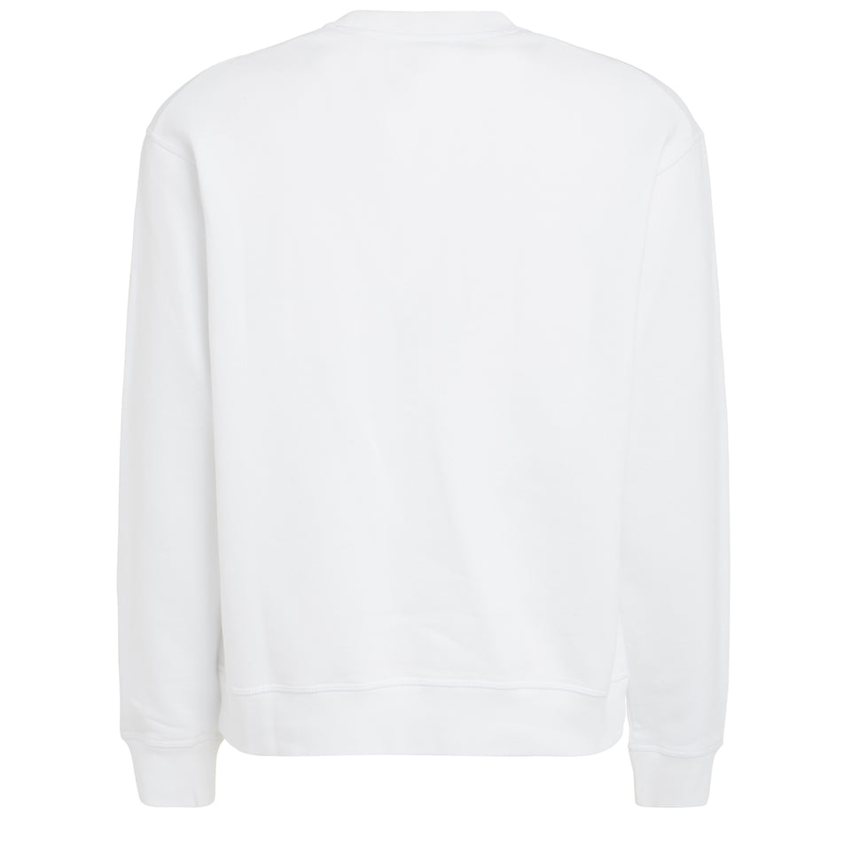 White cotton ''Icon'' sweatshirt