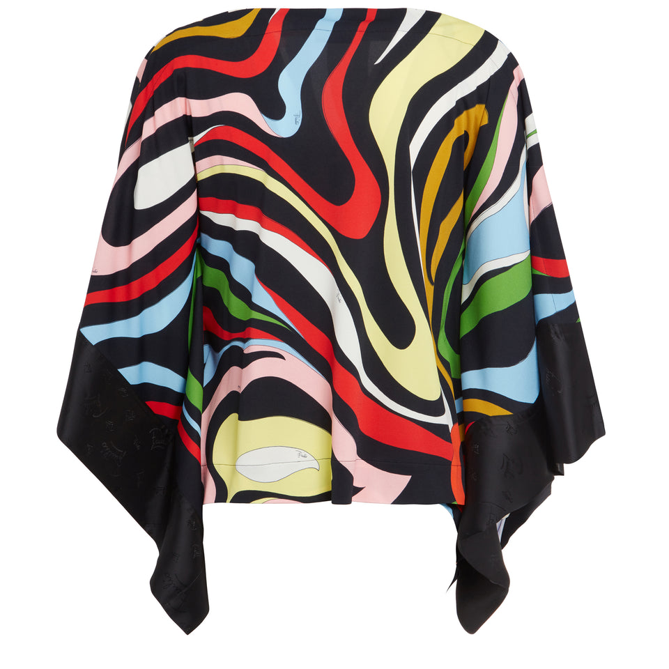 Multicolor silk blouse