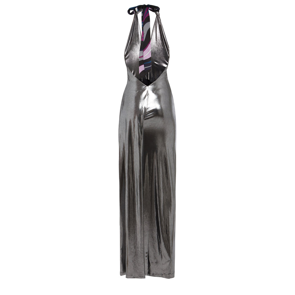 Silver fabric jumpsuit