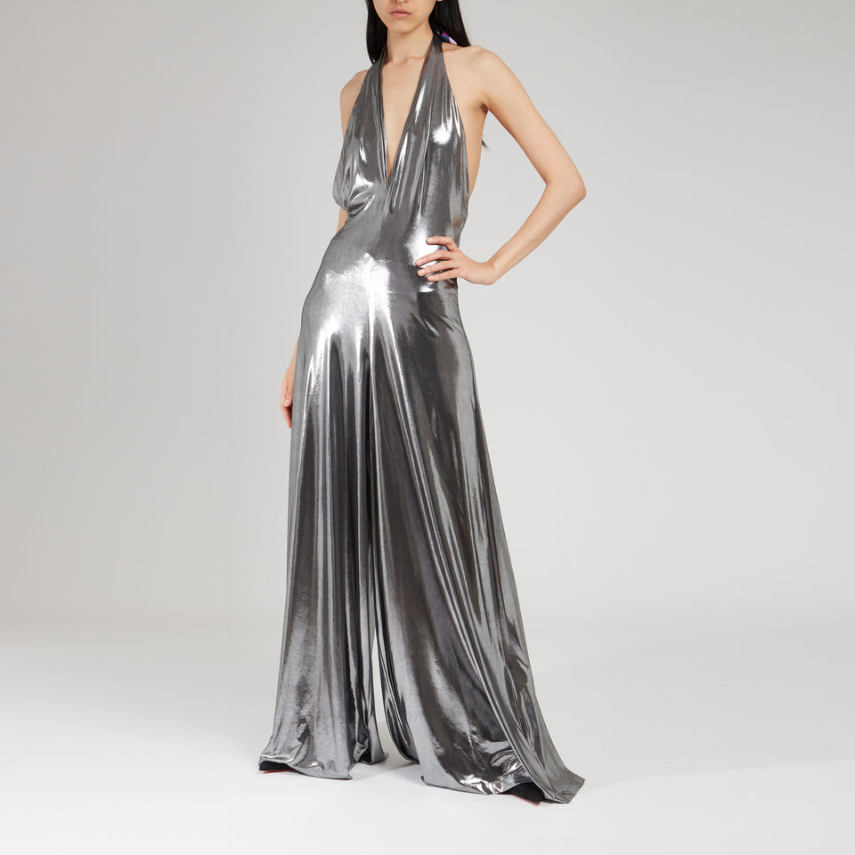 Silver fabric jumpsuit
