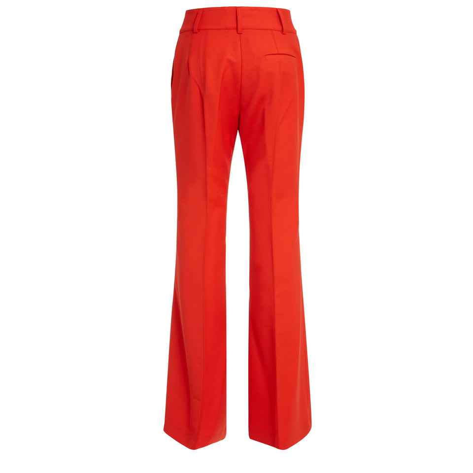Pantaloni svasati in lana arancio
