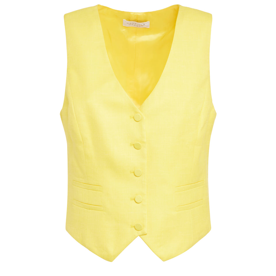 Yellow wool vest