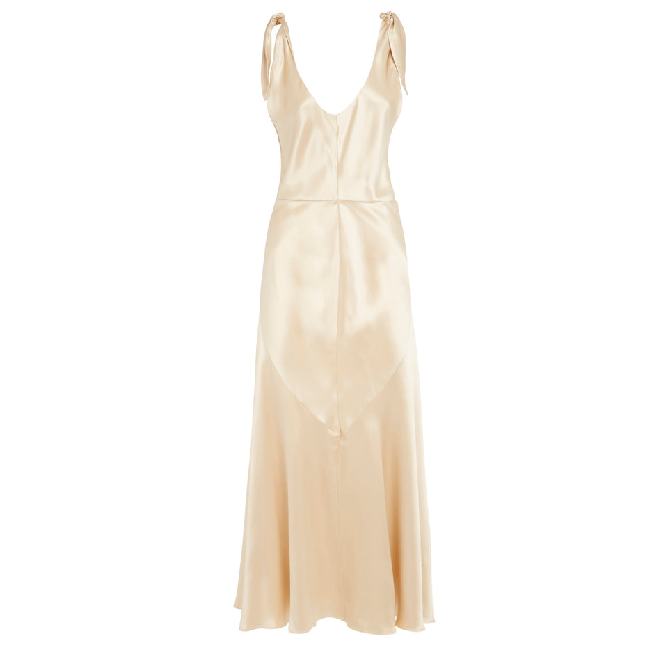 Champagne silk "Havilland" dress
