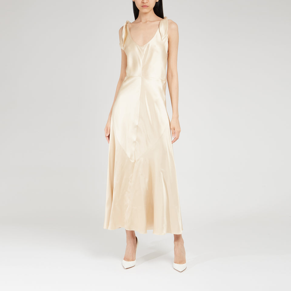 Champagne silk "Havilland" dress