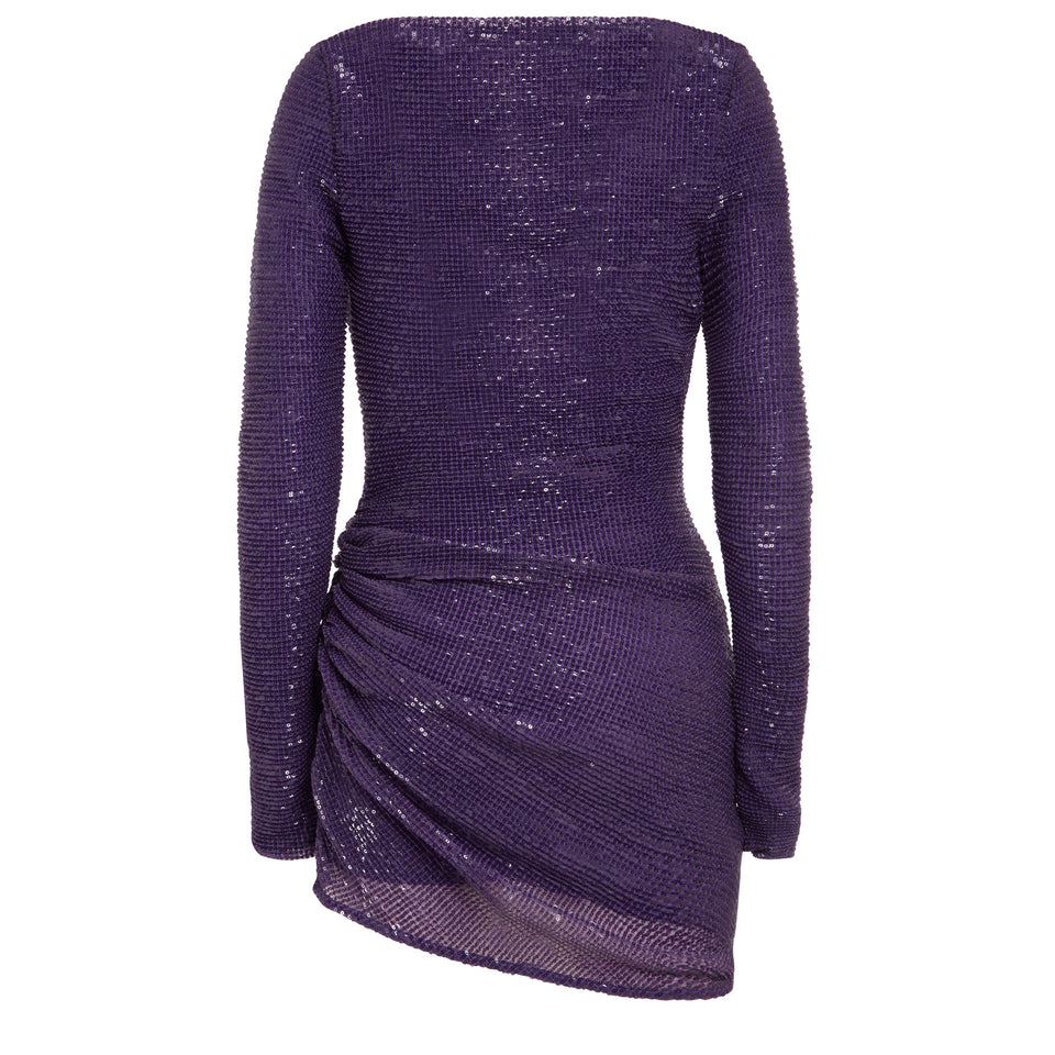 Purple sequin "Evry" dress