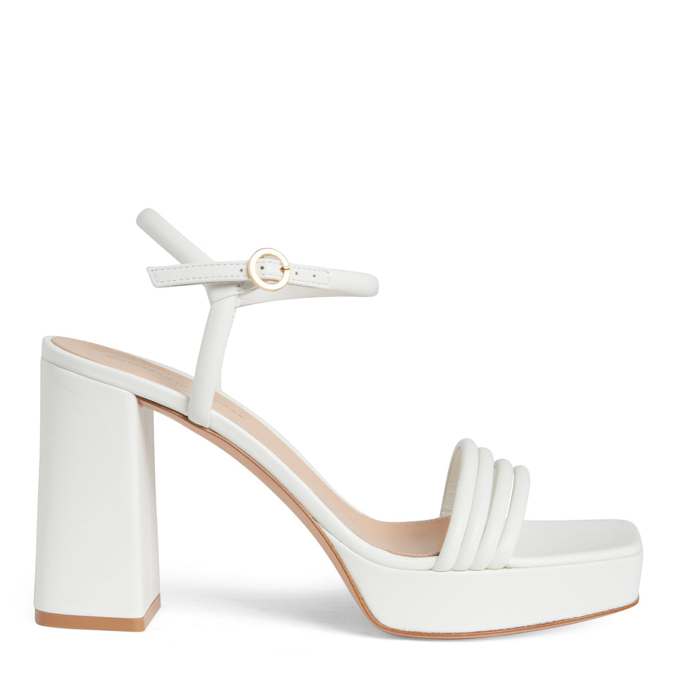 White leather ''Lena'' sandals