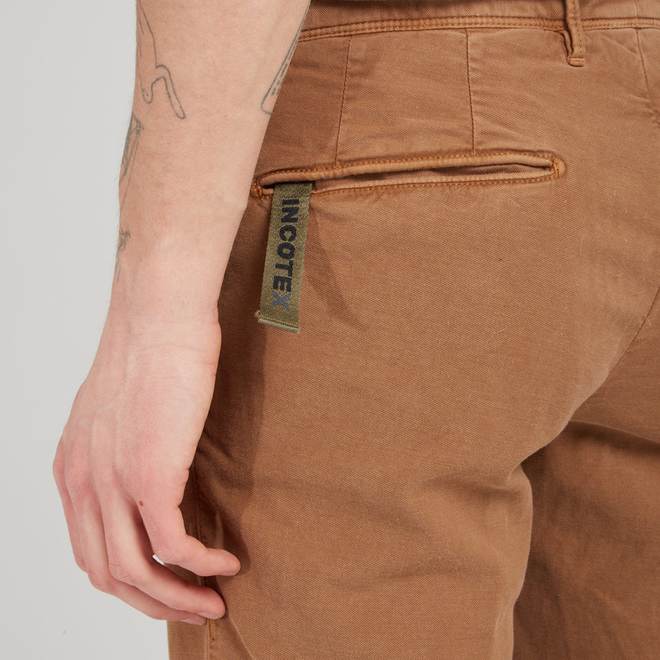 Pantalone in canvas marrone