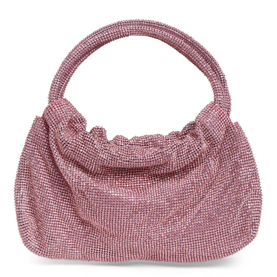 Pink fabric handbag