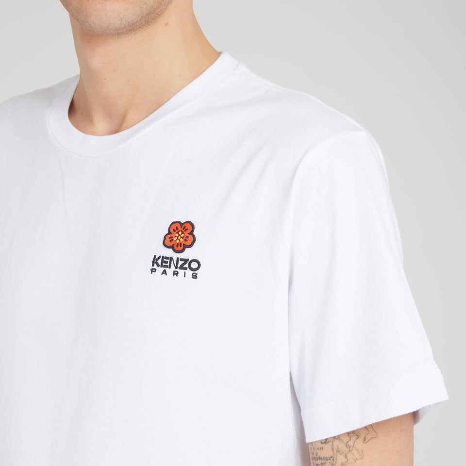 T-shirt ''Boke Flower'' in jersey bianca