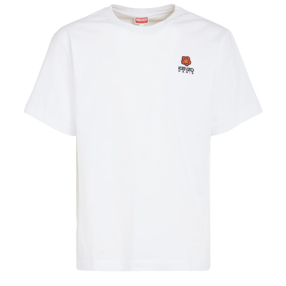 T-shirt ''Boke Flower'' in jersey bianca