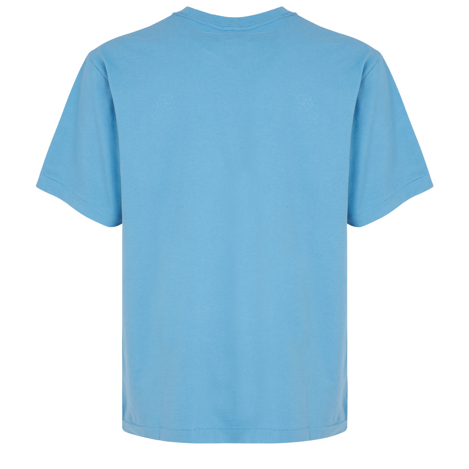 T-shirt ''Boke Flower'' in jersey azzurra
