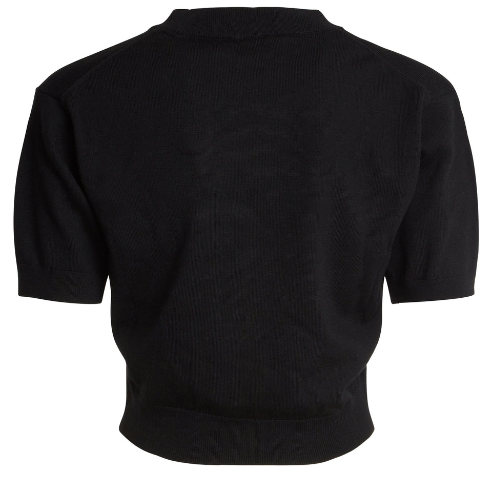 ''Boke Flower'' sweater in black wool
