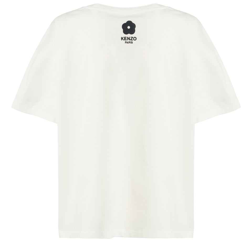 White cotton ''Elephant'' T-shirt