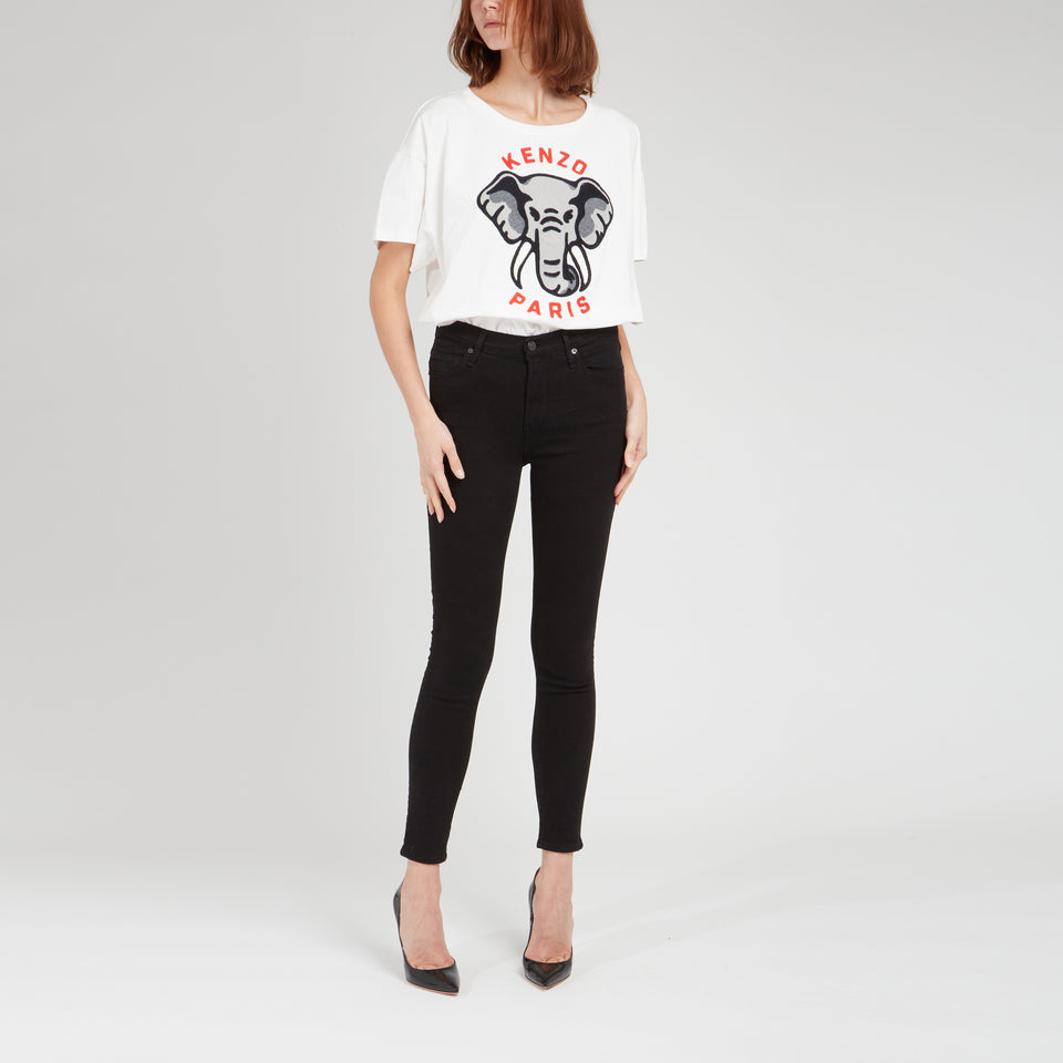 T-shirt ''Elephant'' in cotone bianca