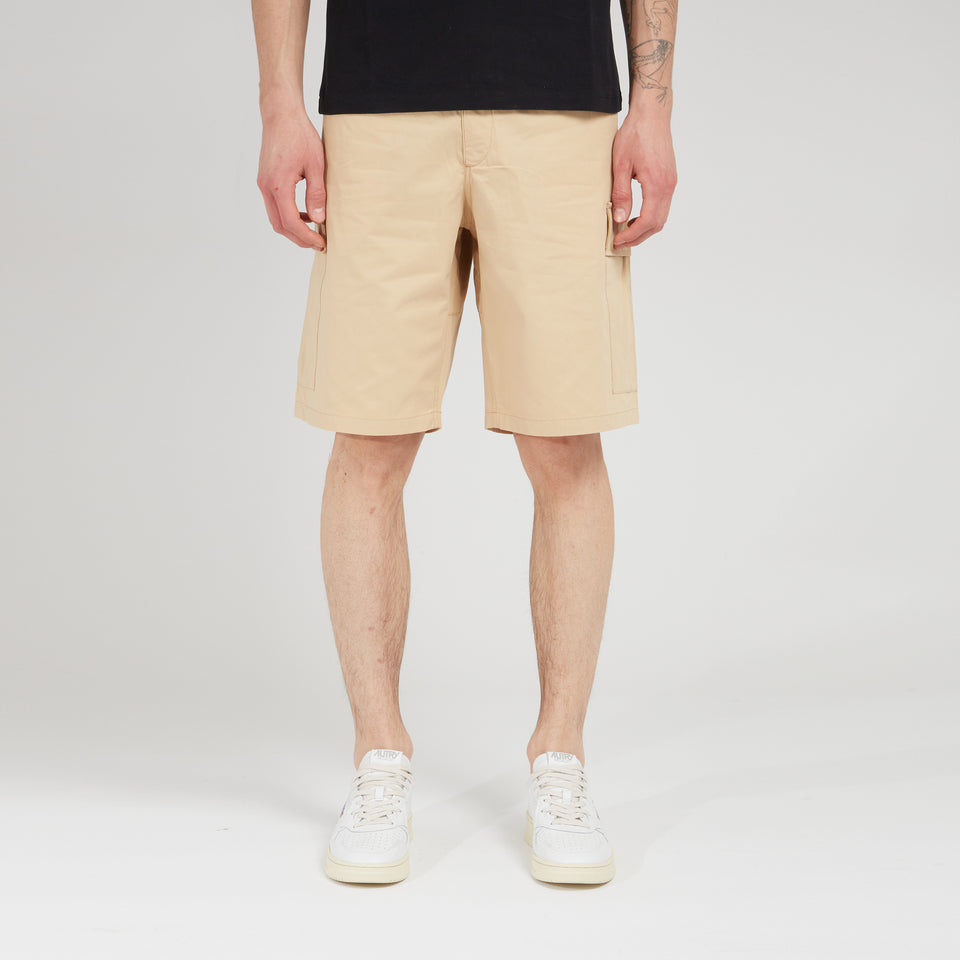 Shorts in cotone beige