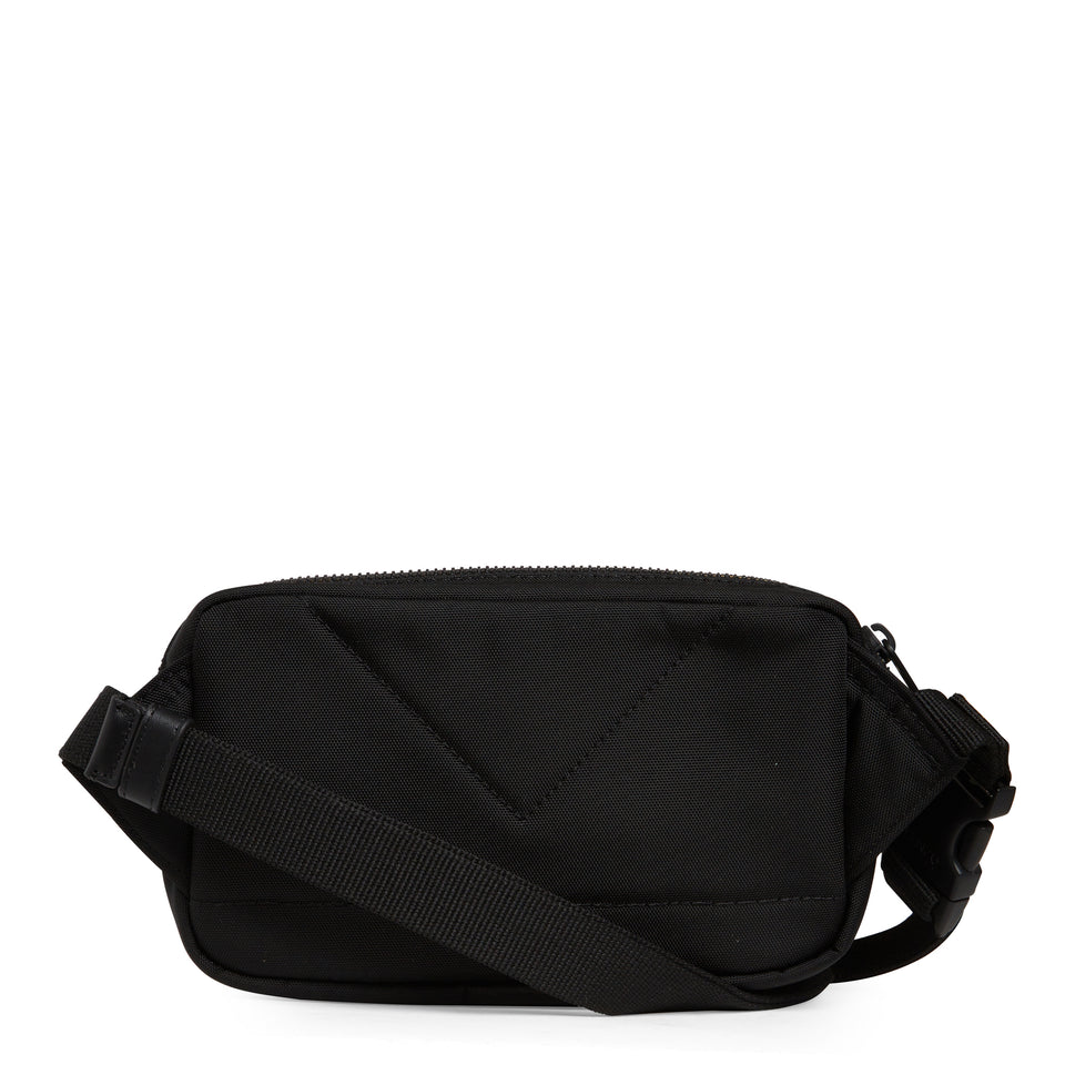 Black fabric ''Boke flower'' shoulder bag