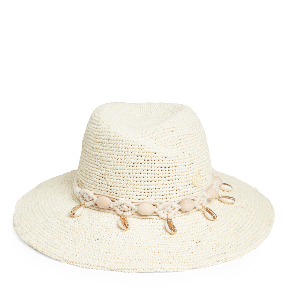 White straw ''Virginie'' hat