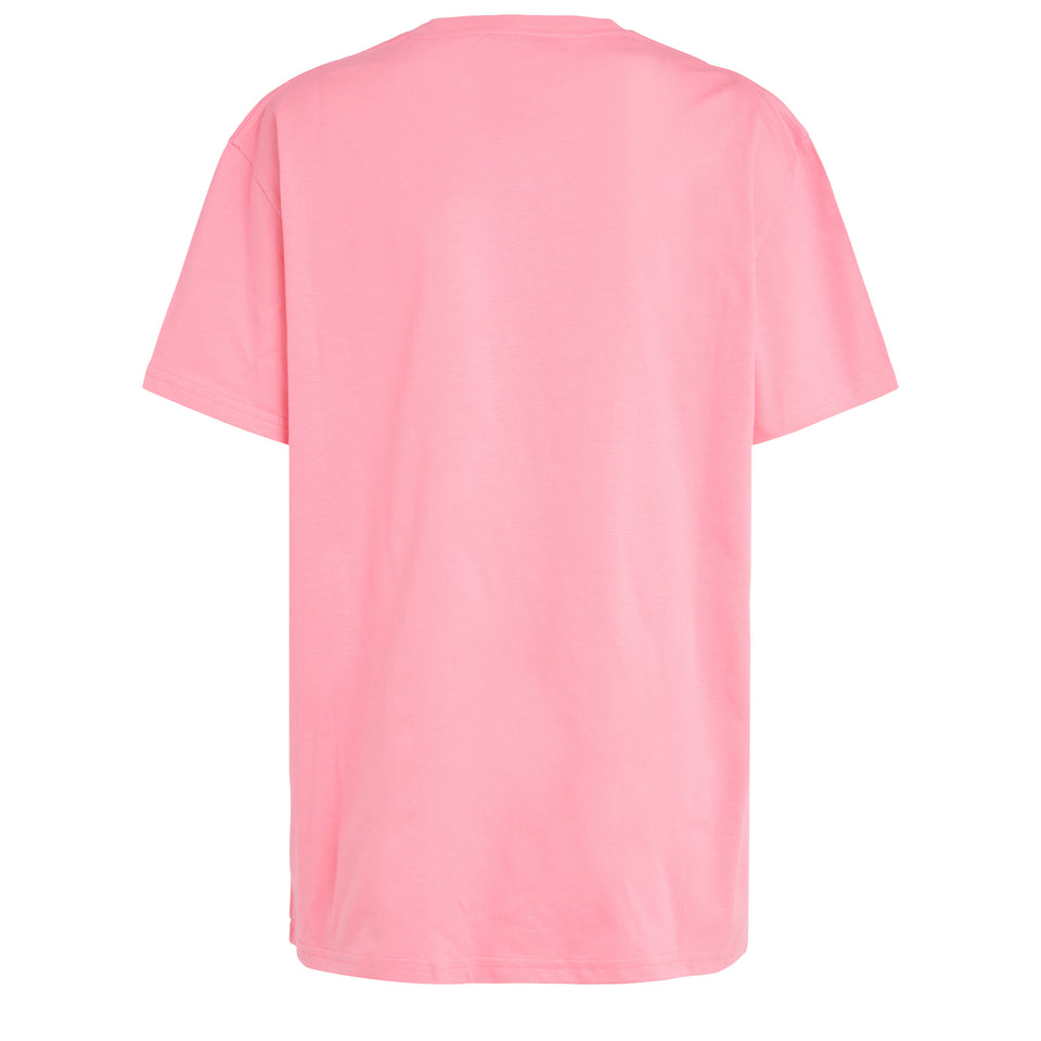 Pink cotton oversized T-shirt