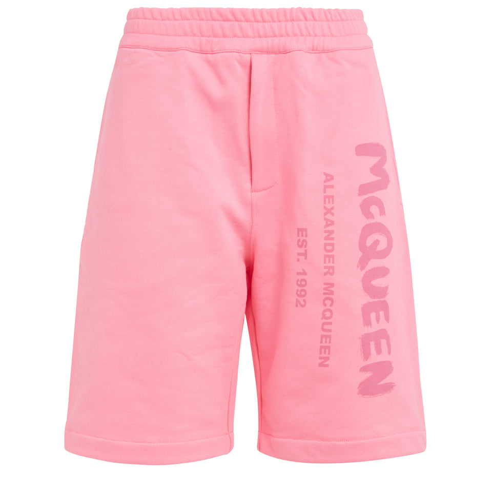 Shorts in cotone rosa