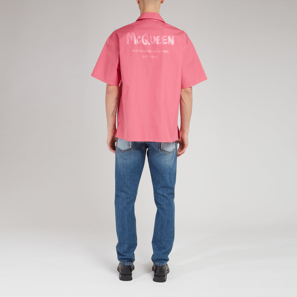 Camicia in cotone rosa