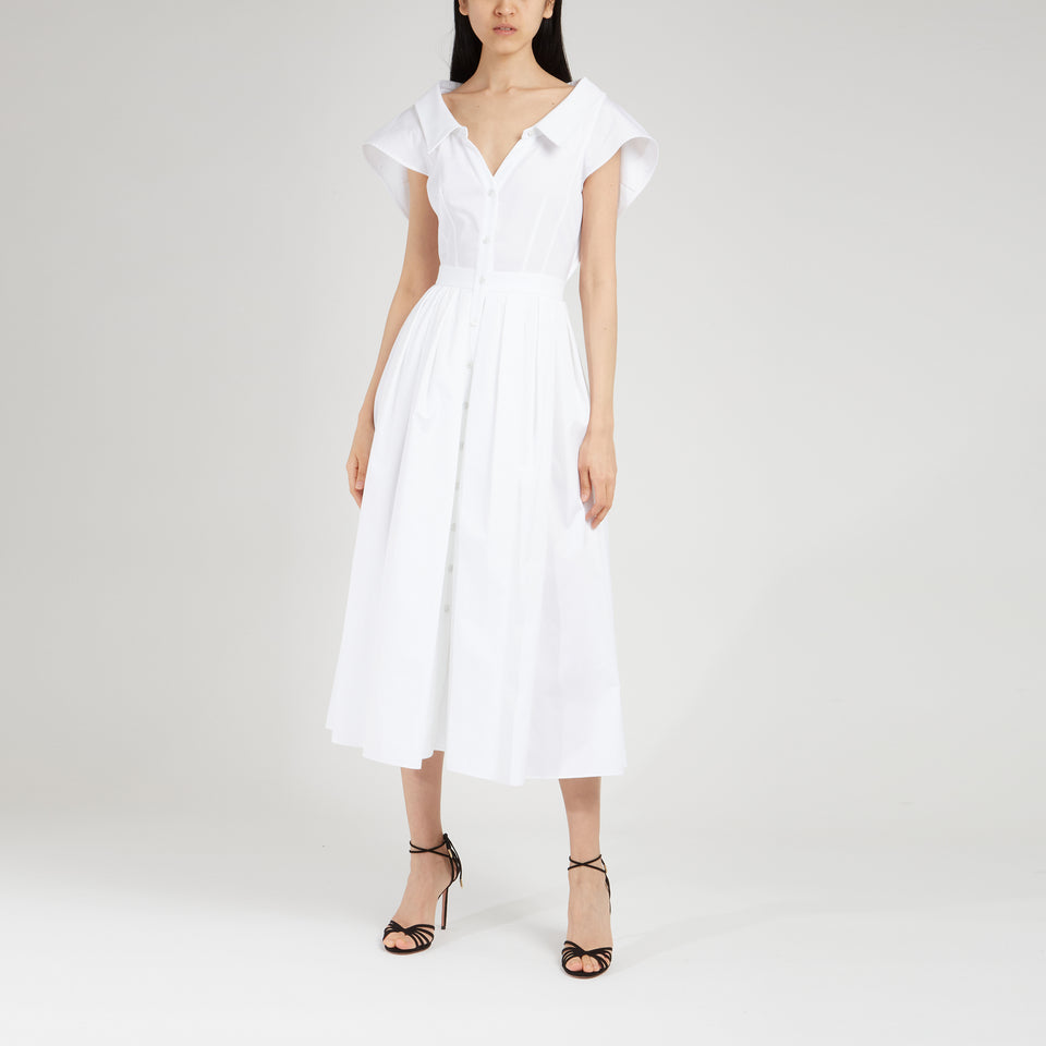 White cotton long dress