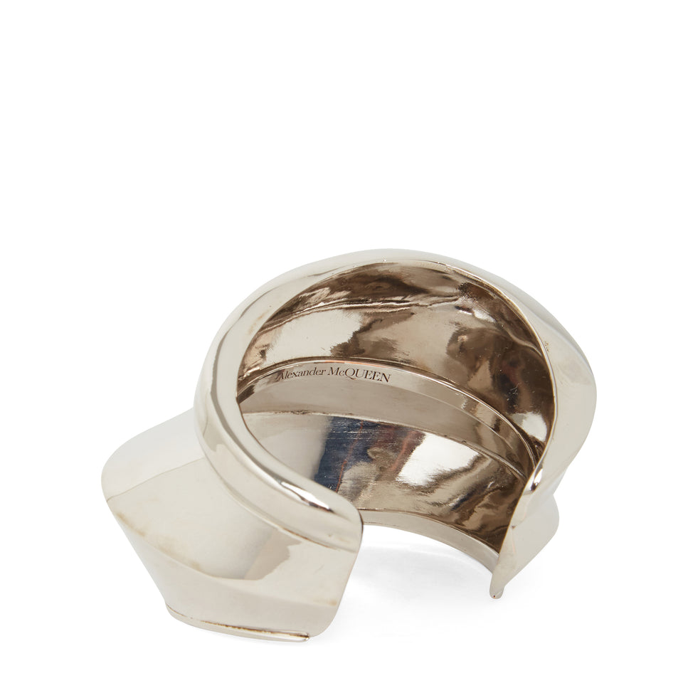 Silver-plated brass ''Cuff Iris'' bracelet